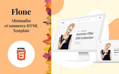 Flone - минимальный шаблон веб-сайта электронной коммерции