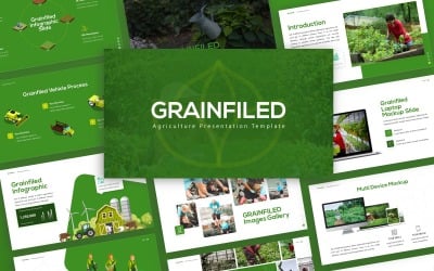 Grainfield - Сільське господарство Багатоцільовий шаблон PowerPoint