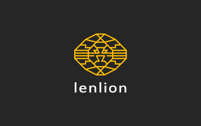 Lion Head - Mascot Logo sjabloon