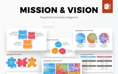 Миссия и видение Шаблоны диаграмм PowerPoint