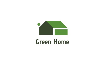 Modello di logo casa verde