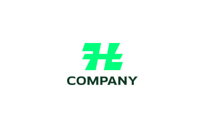 Modello di logo in grassetto lettera H