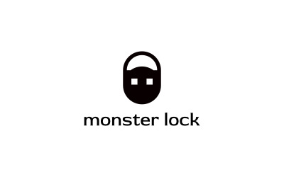 Monster Lock Logo sjabloon