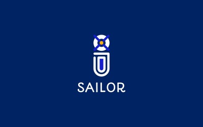 Námořník - písmeno i Logo šablona