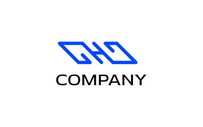 Plantilla de logotipo de línea H