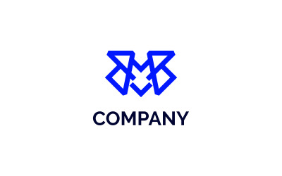 Plantilla de logotipo letra M