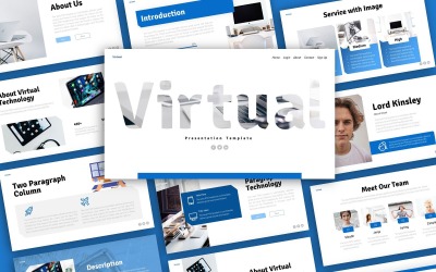 Plantilla de PowerPoint - presentación de tecnología virtual