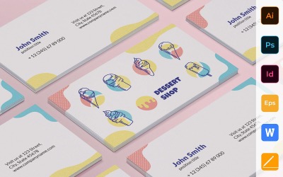 Professional Ice Cream Shop Business Card Template