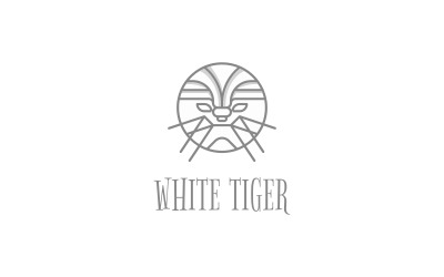 Šablona loga bílý tygr