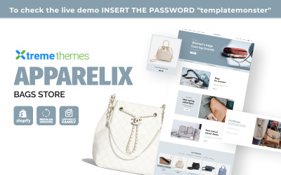 Tienda de bolsos Apparelix Tema Shopify