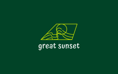 Západ slunce - Panorama Logo šablona