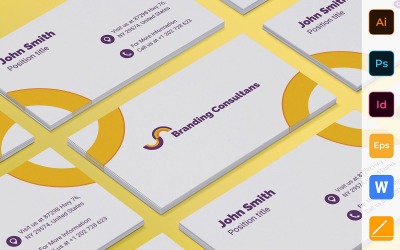 Modelo de cartão de visita de consultor profissional de branding