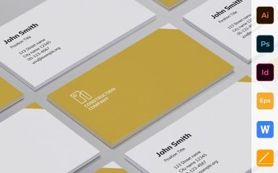 Professional Construction Business Card Template