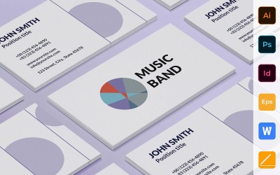 Professional Music Band Business Card Template