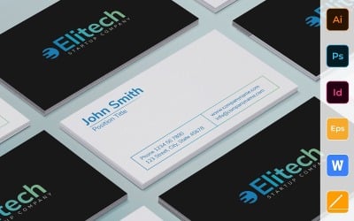 Professional Tech Startup Business Card Template