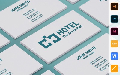 Professionell mall för hotellvisitkort