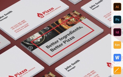 Professionelle Pizza Visitenkartenvorlage