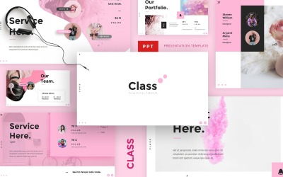 Classe - Modèle PowerPoint de mode beauté