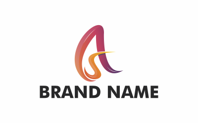 Kolorowe litery abstrakcyjny szablon logo