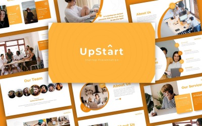 Modelo de PowerPoint de apresentação de inicialização do Upstart