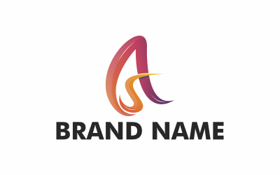 Renkli Harfler Bir abstrac Logo Şablonu