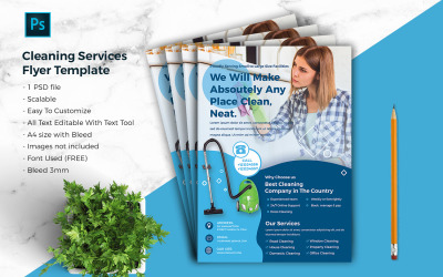 Cleaning Services Flyer vol.01 Corporate identity template