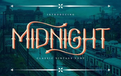 Middernacht | Klassiek vintage lettertype