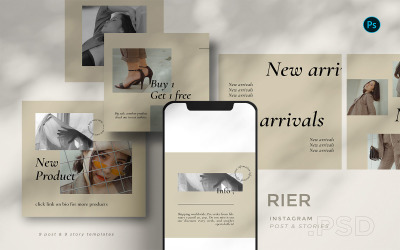 Rier - Instagram Template Set BL Social Media