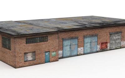 Tractor garage 3D model