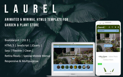 Laurel - Multifunctionele e-commerce HTML-websitesjabloon