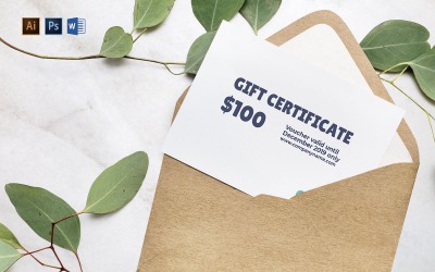 Modèle de certificat-cadeau de blanchisserie professionnelle