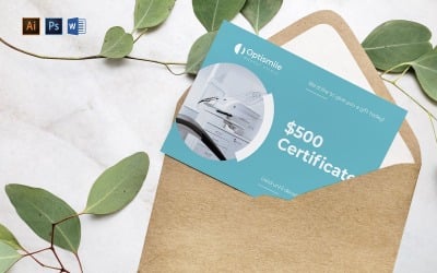 Plantilla de certificado de regalo de clínica dental profesional