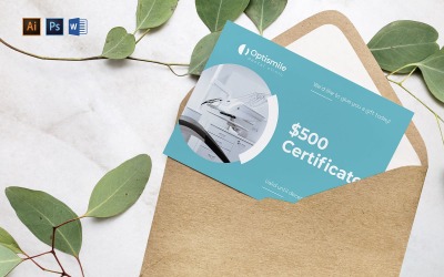 Professional Dental Clinic Gift Certificate Template