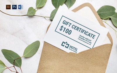 Professional Hotel Gift Certificate Template