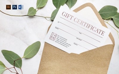 Professional Makeup Artist Gift Certificate Template