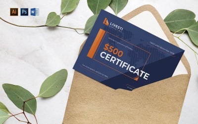 Professional Marketing Agency Gift Certificate Template