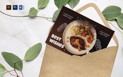 Professional Steak House Gift Certificate Template