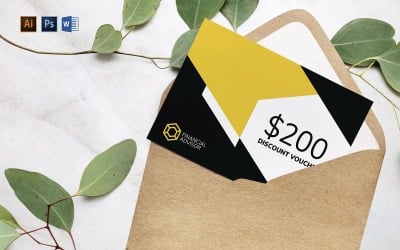 Profesyonel Mali Danışman Hediye Sertifikası Şablonu