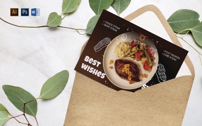 Шаблон подарочного сертификата Professional Steak House