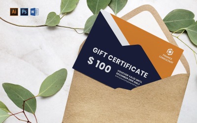 Sjabloon voor cadeaubonnen voor professionele financiële adviseurs