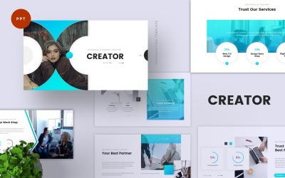 Creator - Influencer &amp;amp; Content Creator PowerPoint Şablonu