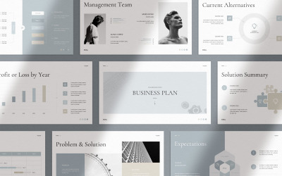 Ebby - Business Plan Sjablonen PowerPoint presentatie