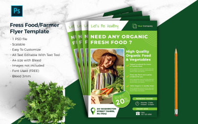 Fressh Food / Farmer Flyer Template Vol-01 Corporated Identity mall