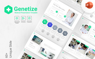 Genetize Medical Modern Шаблон презентации PowerPoint