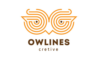 Owl Logo Template - Einfaches Linienlogo