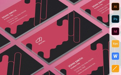 Professional Digital Advertising Agency Business Card Template