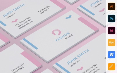 Professional Fashion House Business Card Template
