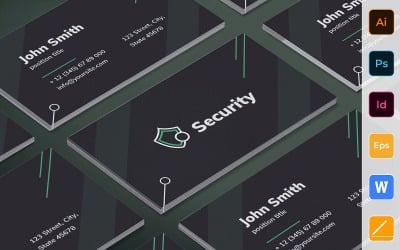 Professional Security Guard Services Business Card Template