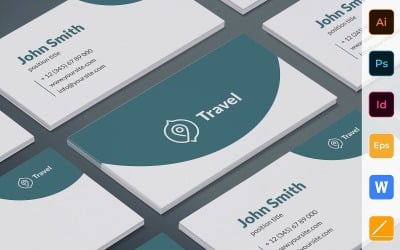 Professional Travel Agent Business Card Template