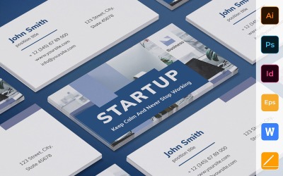 Professionell mall för startvisitkort